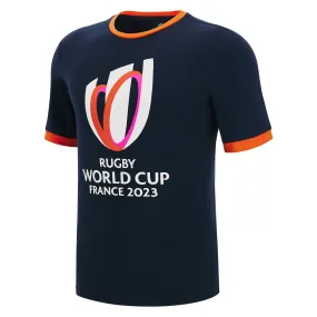 T-shirt bleu marine Macron RWC France 2023