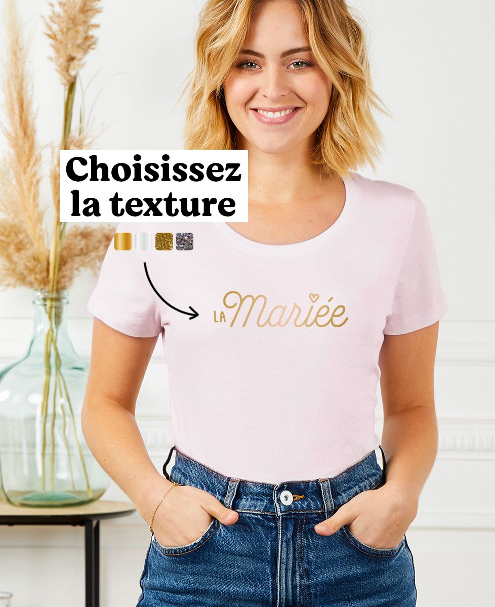 T-Shirt femme La mariée personnalisé