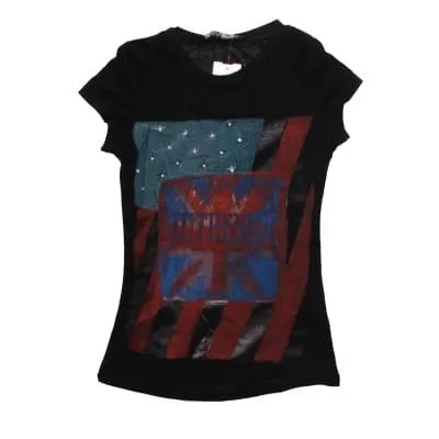 T-shirt noir imprimé - fille - Leava - taille 2ans