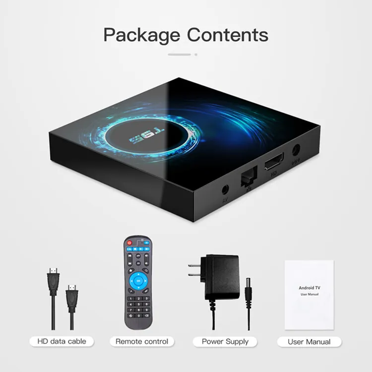 T95 Smart Tv Box Android 10 4k 6k 2G + 16gb 4G 32gb 64gb 2.4g 5g Wifi Bluetooth 5.0 Quad Core Décodeur Lecteur Multimédia Du 20,