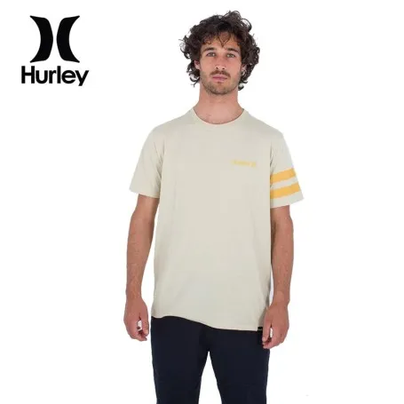 Tee shirt HURLEY Oceancare Block Party Beige Homme