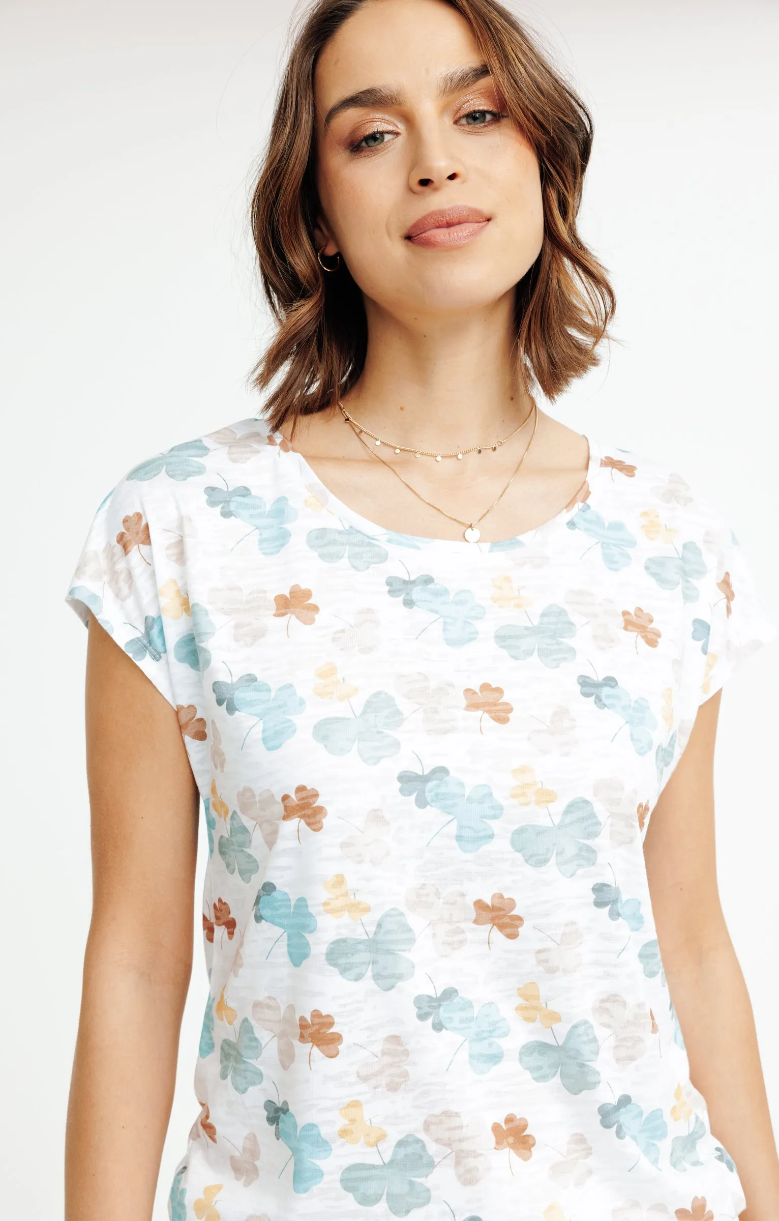 Tee-shirt été imprimé trèfles - 19,77 €