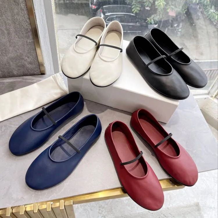 The Row – Chaussures Plates De Ballet De Styliste Pour Femmes, Mocassins À Bout Rond, Formels, Décontractés, Confortables, À La 