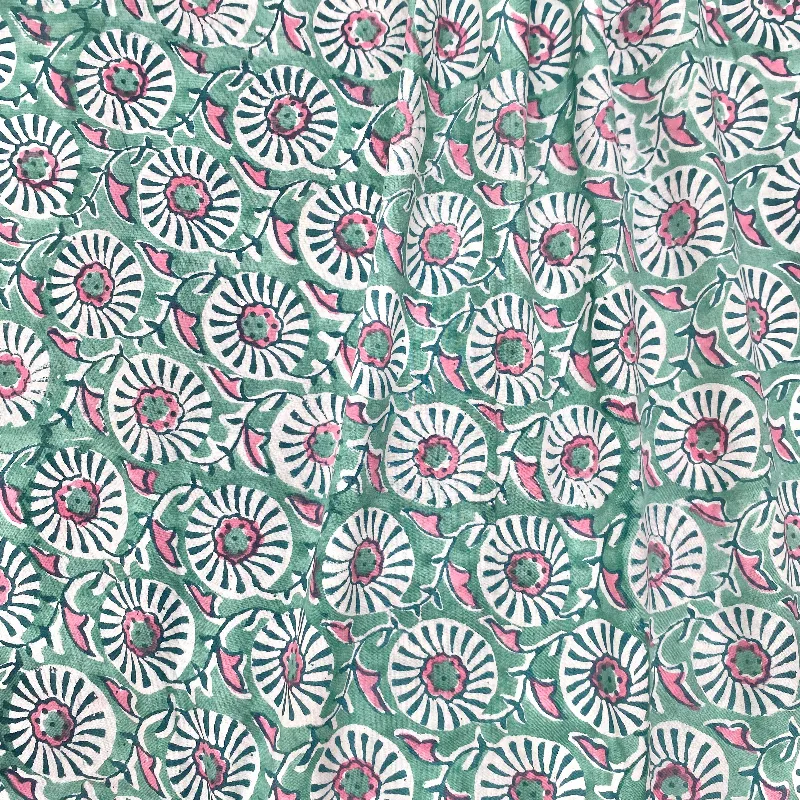 Tissu | Tissu fleurs des îles vert d'eau Petit Pan | Henry & Henriette