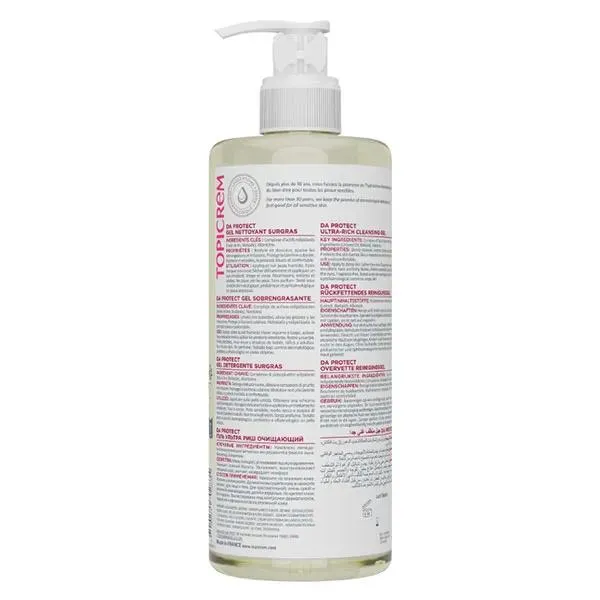 Topicrem DA Gel Nettoyant Surgras Visage et Corps 500ml