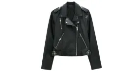 Veste en cuir Végan femme Olivia Newton Jones