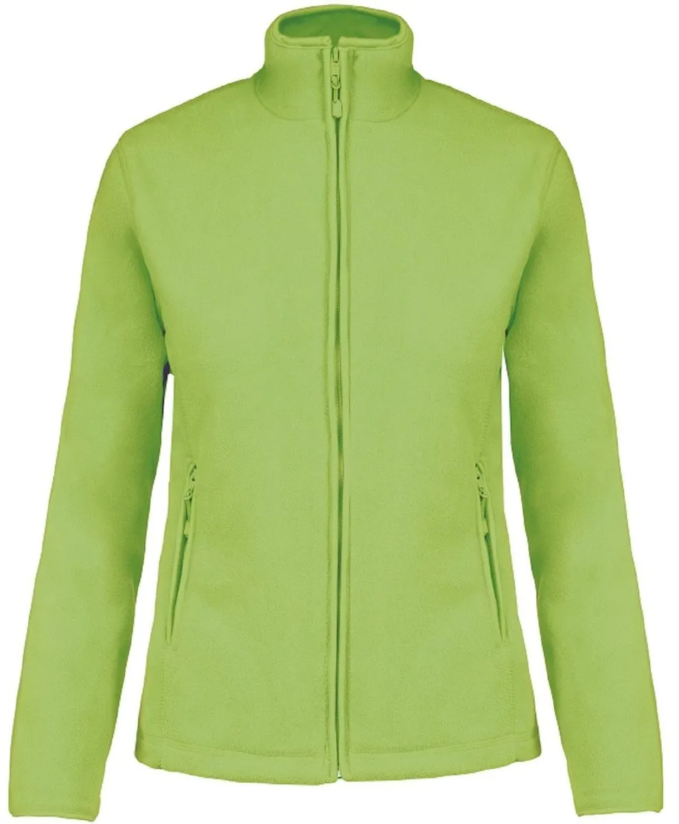 Veste micropolaire zippée - Femme - K907 - vert lime 