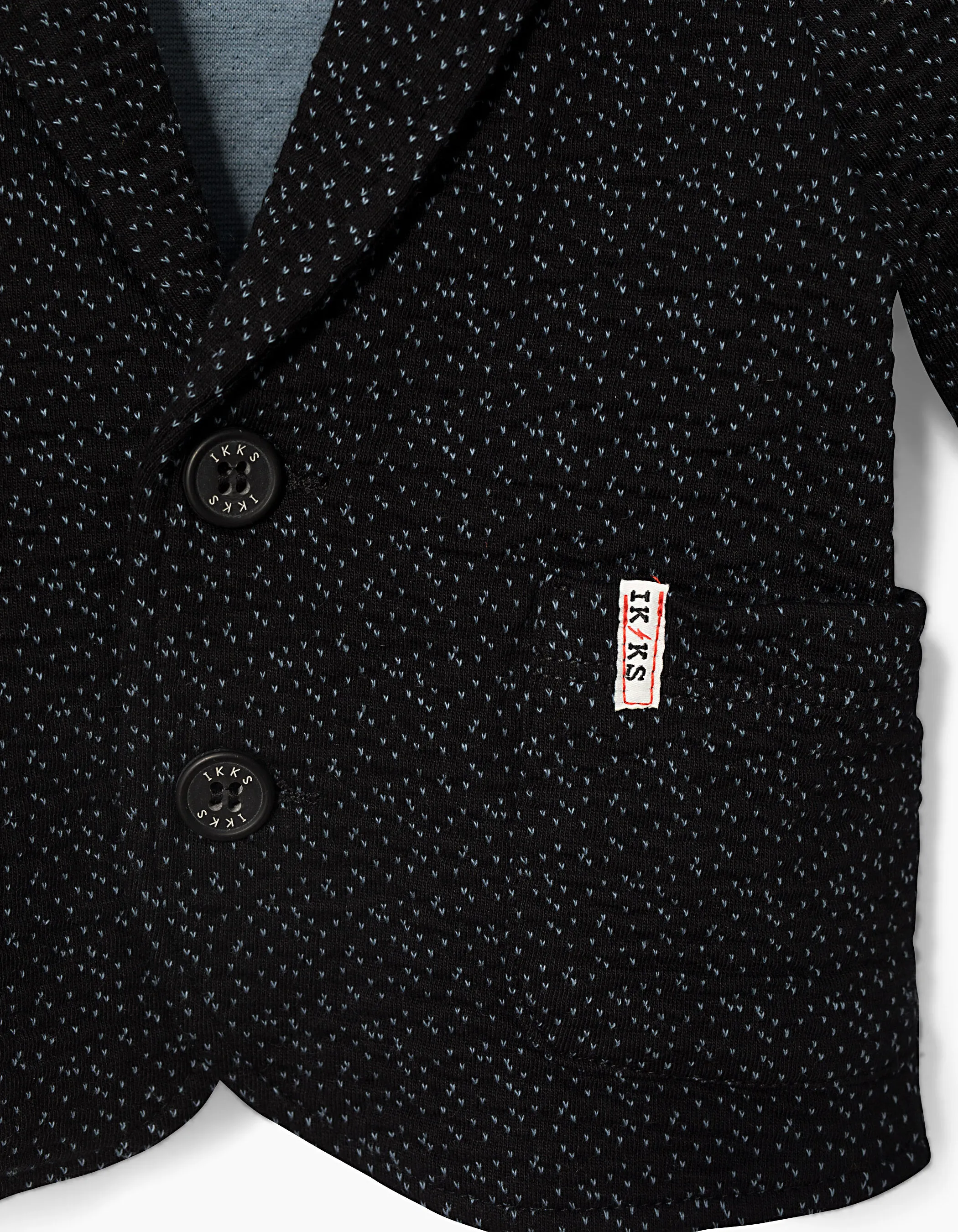 Veste noire en maille gauffrée bébé garçon