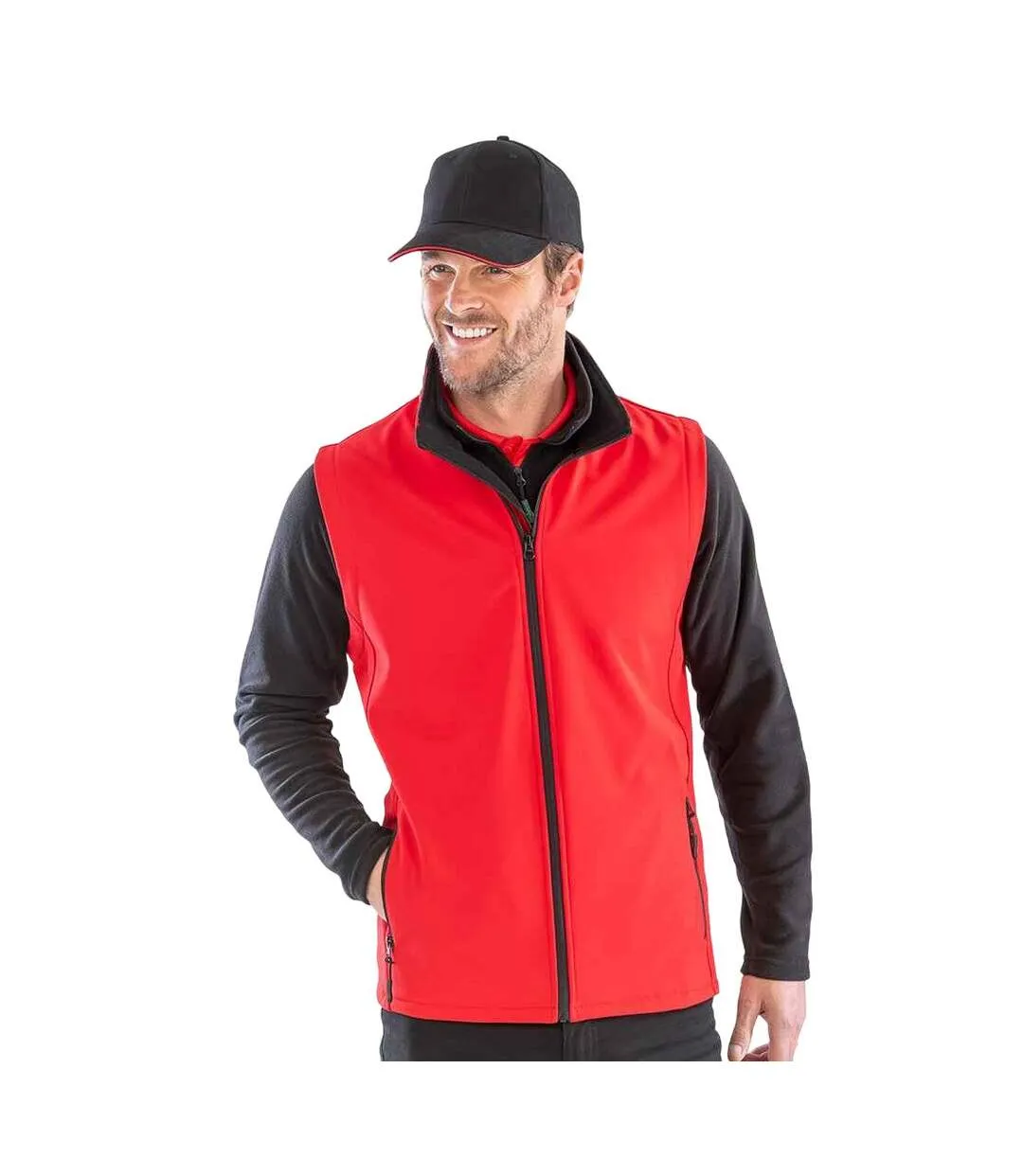 Veste sans manches core homme rouge / noir Result