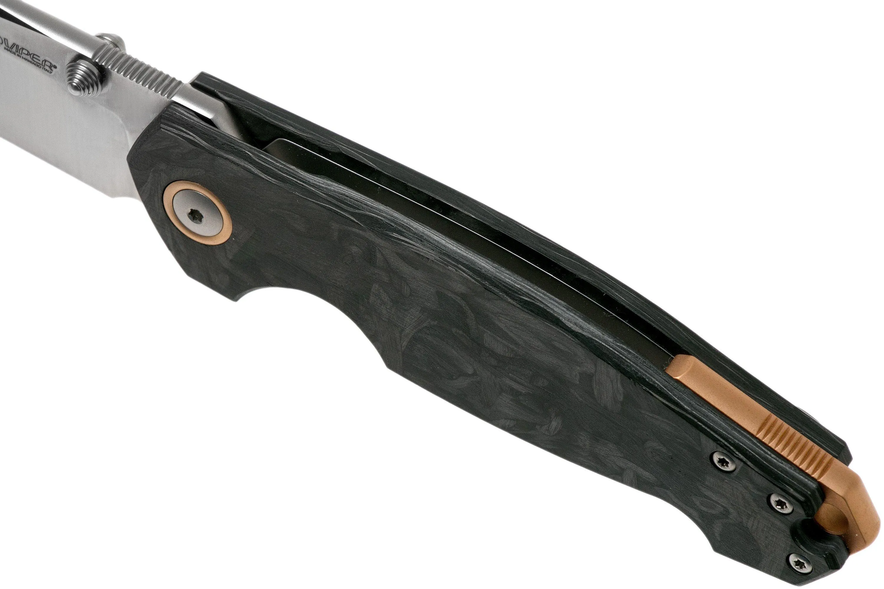Viper Katla V5980FCM Satin, Marbled Carbonfiber couteau de poche, Jesper Voxnaes design