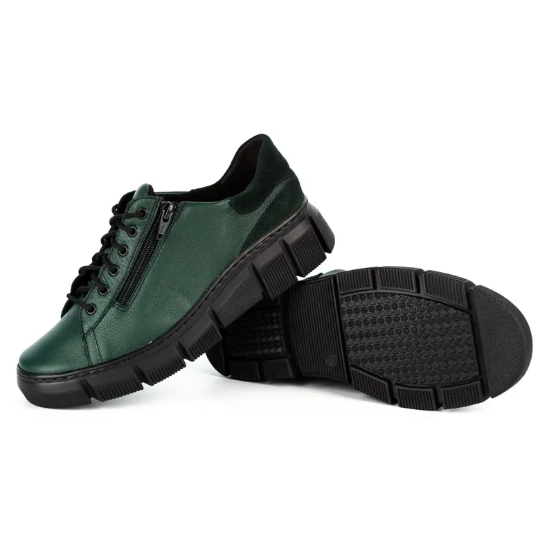 WASAK Chaussures femme baskets en cuir 0663W vert