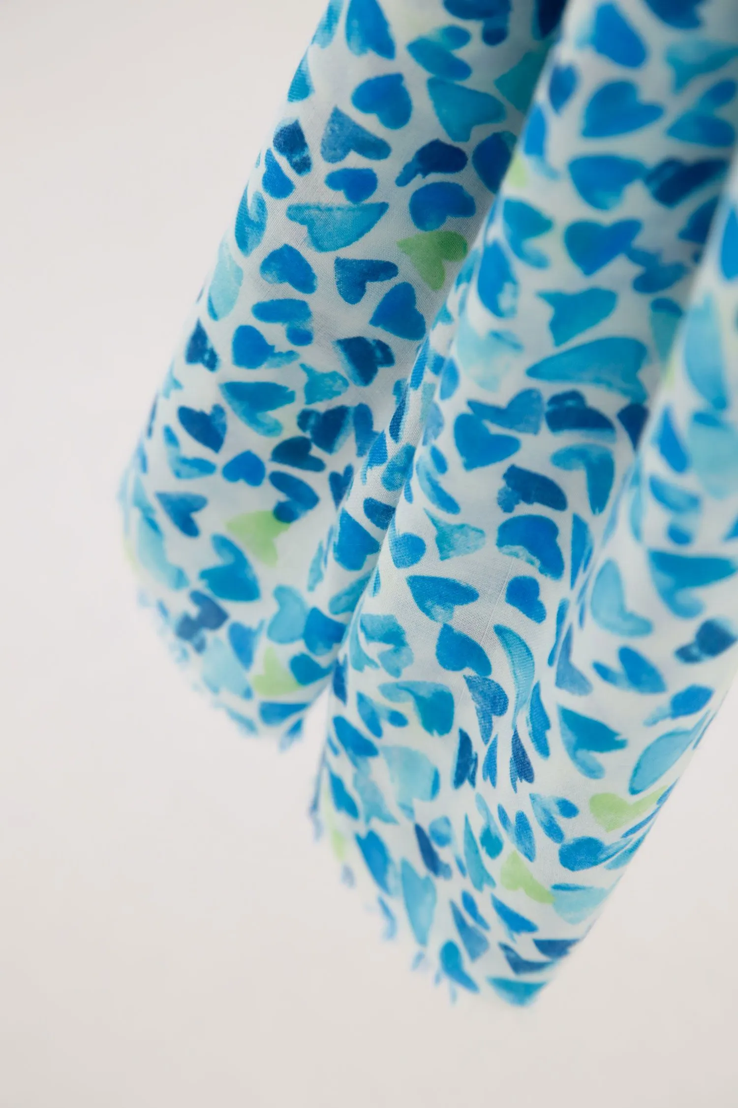 Écharpe avec motif à cœurs multicolore